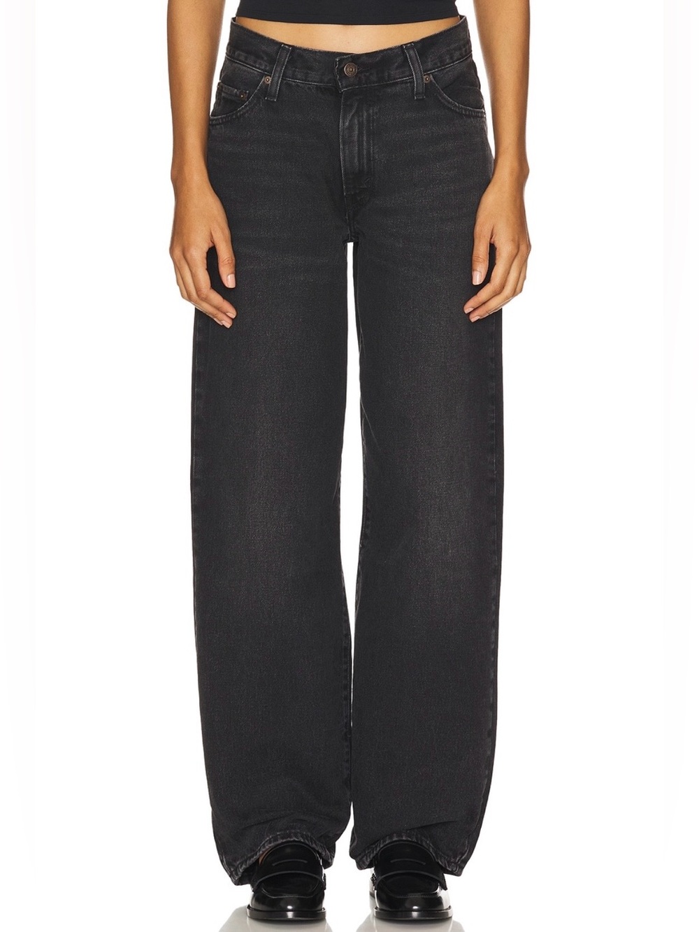 Levi baggy dad jeans in “shrunk up”